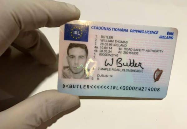 Ireland Driver Licence Fake Template