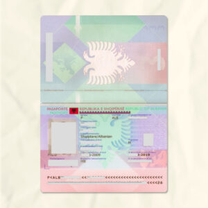 Albania passport fake template