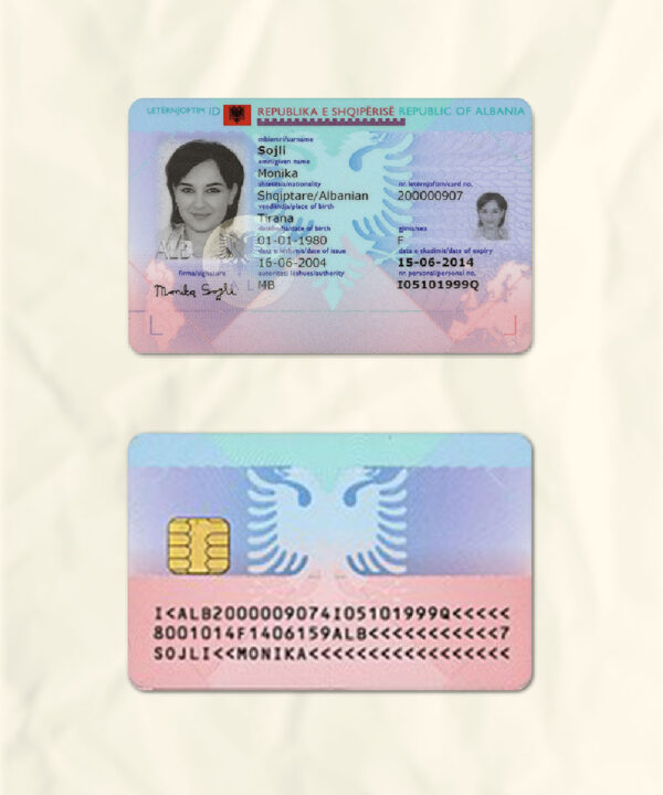Albania National Identity Card Fake Template