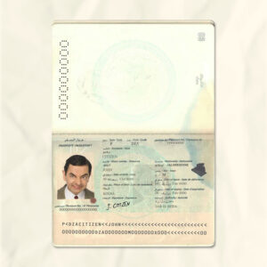 Algeria passport fake template