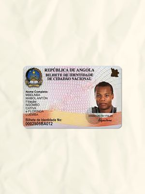 Angola National Identity Card Fake Template