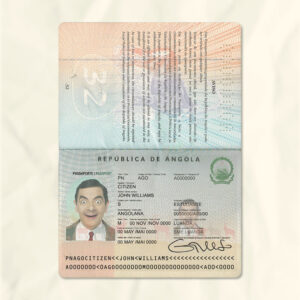 Angola passport fake template