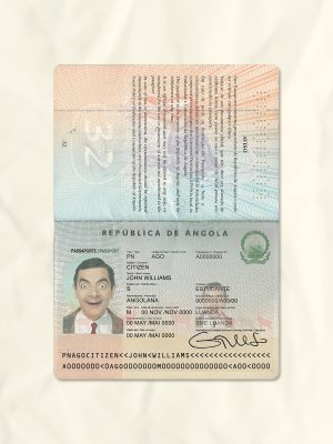 Angola passport fake template