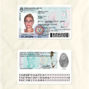 Argentina National Identity Card Fake Template