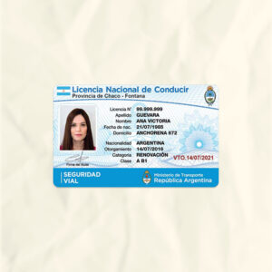 Argentina driver license psd fake template