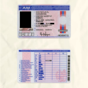 Armenia driver license psd fake template