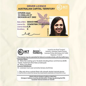 Australia driver license psd fake template