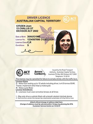 Australia driver license psd fake template