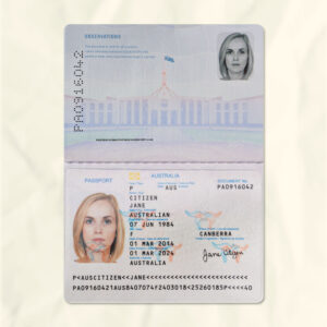 Australia passport fake template