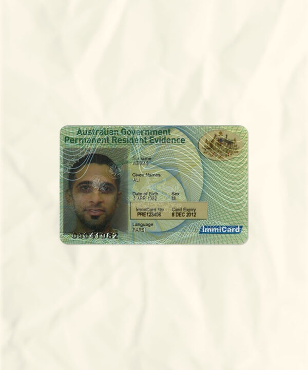 Australia National Identity Card Fake Template
