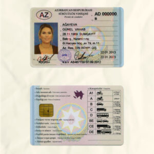 Azerbaijan driver license psd fake template
