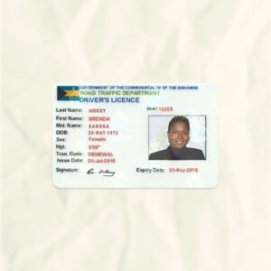 Bahamas driver license psd fake template