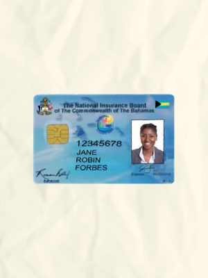 Bahamas National Identity Card Fake Template