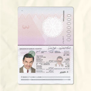 Bahrain passport fake template