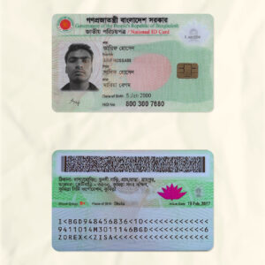 Bangladesh National Identity Card Fake Template
