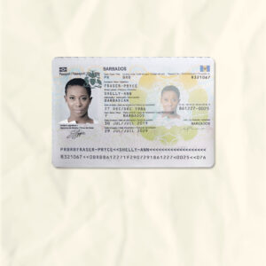 Barbados passport fake template