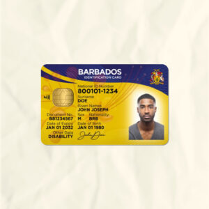 Barbados National Identity Card Fake Template