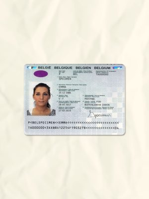 Belgium passport fake template