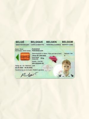 Belgium National Identity Card Fake Template