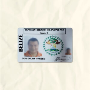 Belize National Identity Card Fake Template
