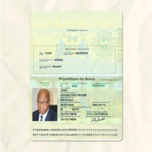 Benin passport fake template