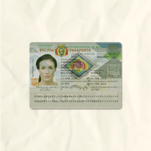 Bolivia passport fake template