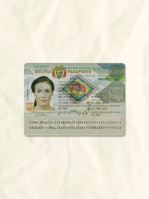 Bolivia passport fake template