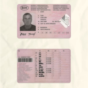 Bosnia driver license psd fake template