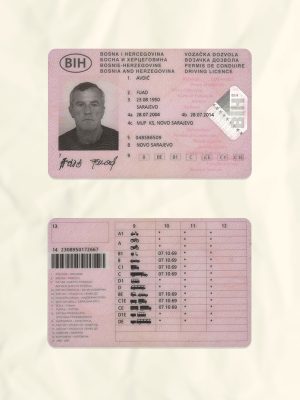 Bosnia driver license psd fake template