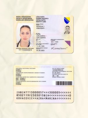 Bosnia National Identity Card Fake Template