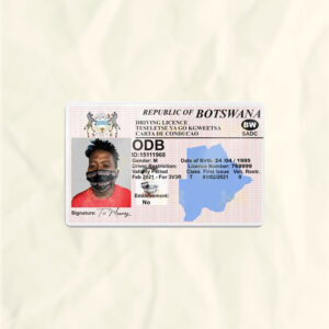 Botswana driver license psd fake template