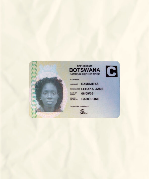 Botswana National Identity Card Fake Template
