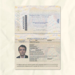 Brazil passport fake template