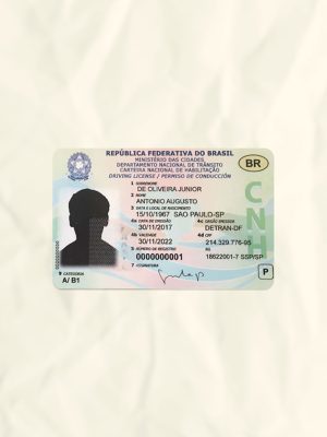 Brazil driver license psd fake template