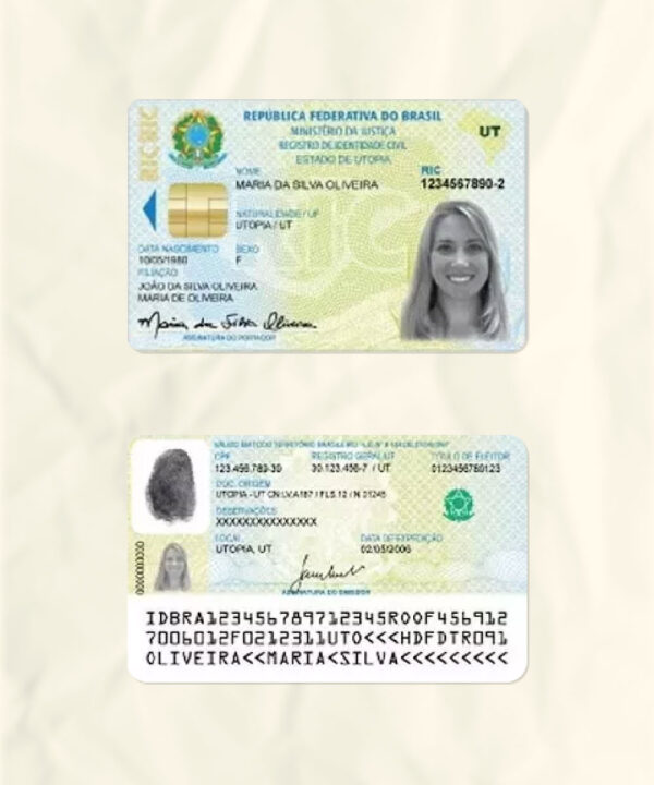 Brazil National Identity Card Fake Template