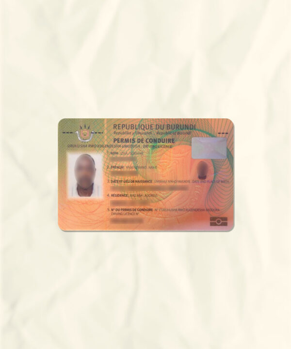 Burundi National Identity Card Fake Template