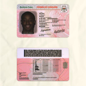 Burkina Faso driver license psd fake template