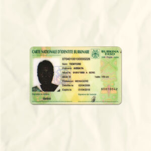 Burkina Faso National Identity Card Fake Template