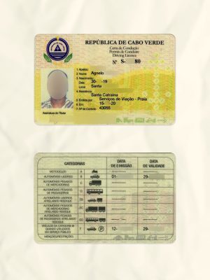 Cabo Verde driver license psd fake template