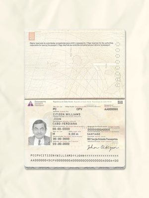 Cabo Verde passport fake template