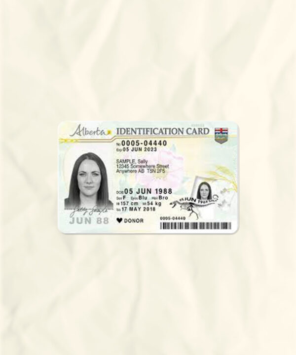 Canada National Identity Card Fake Template