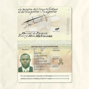 Central African passport fake template