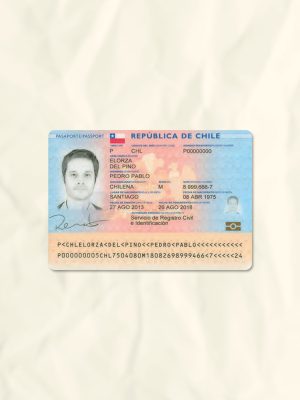 Chile passport fake template