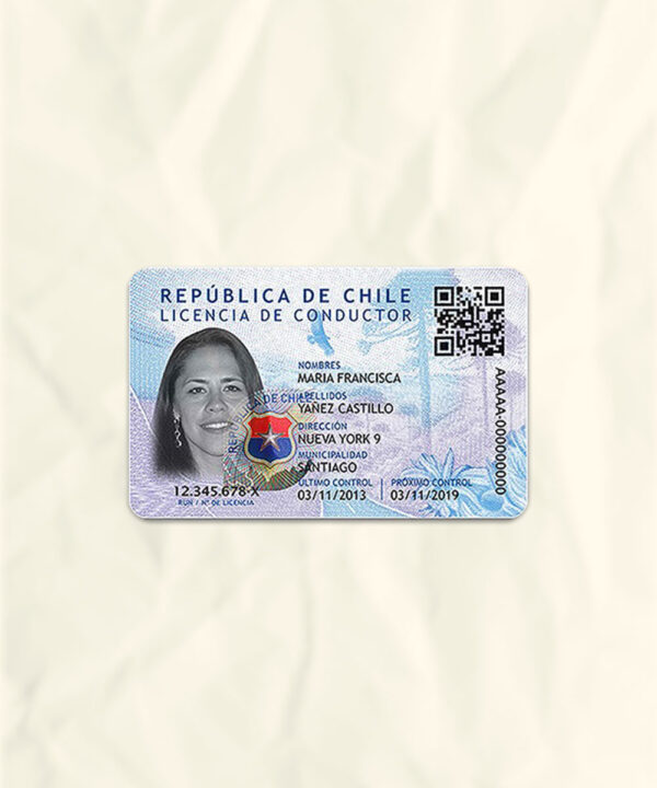 Chile driver license psd fake template