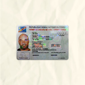 Congo driver license psd fake template