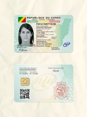 Congo National Identity Card Fake Template