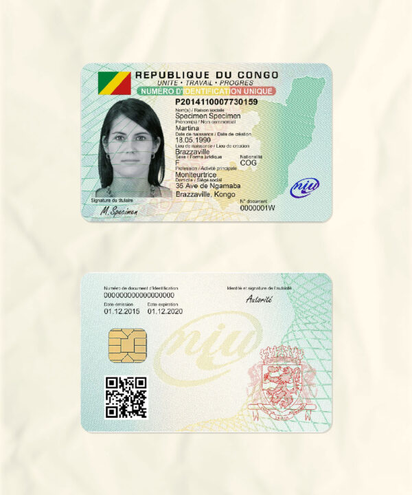 Congo National Identity Card Fake Template