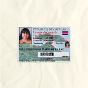 Costa driver license psd fake template
