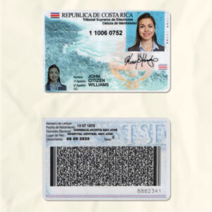 Costa Rica National Identity Card Fake Template