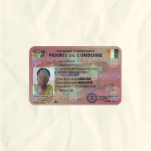 Côte d’Ivoire driver license psd fake template